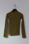 BASERANGE ribbed cotton long sleeve TTOML-RB-WI21 green